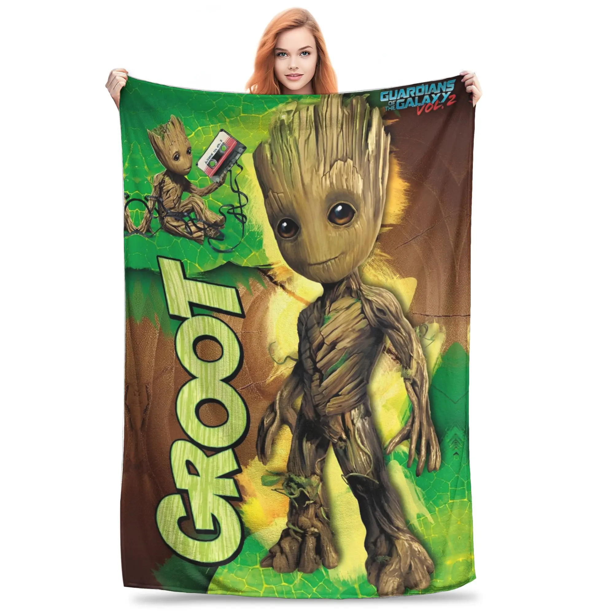 

Одеяло Super Soft Groots Guardians Of The Galaxy, флисовое фланелевое одеяло премиум-класса, уютные пушистые одеяла, всесезонное использование
