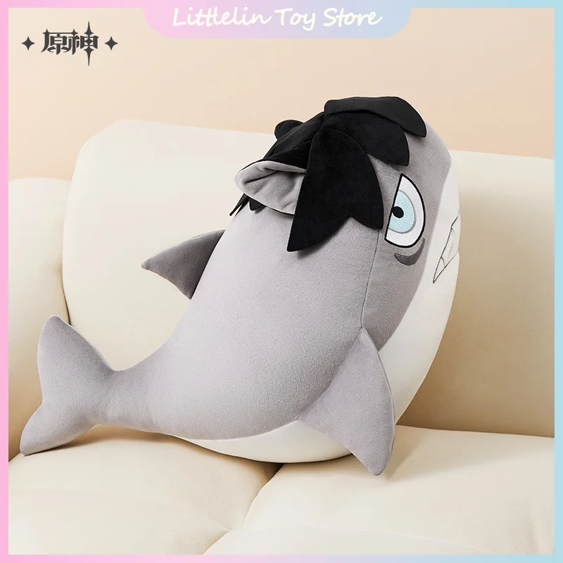

Official Game Genshin Impact Wriothesley Teyvat Zoo Themed Series 38cm Hug Pillow Shark Plush Doll Room Decoration Birthday Gift