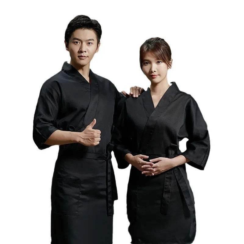 일본 요리사 작업복 남성용 일본 요리 스시 레스토랑 이자카야 기모노 일본 작업복