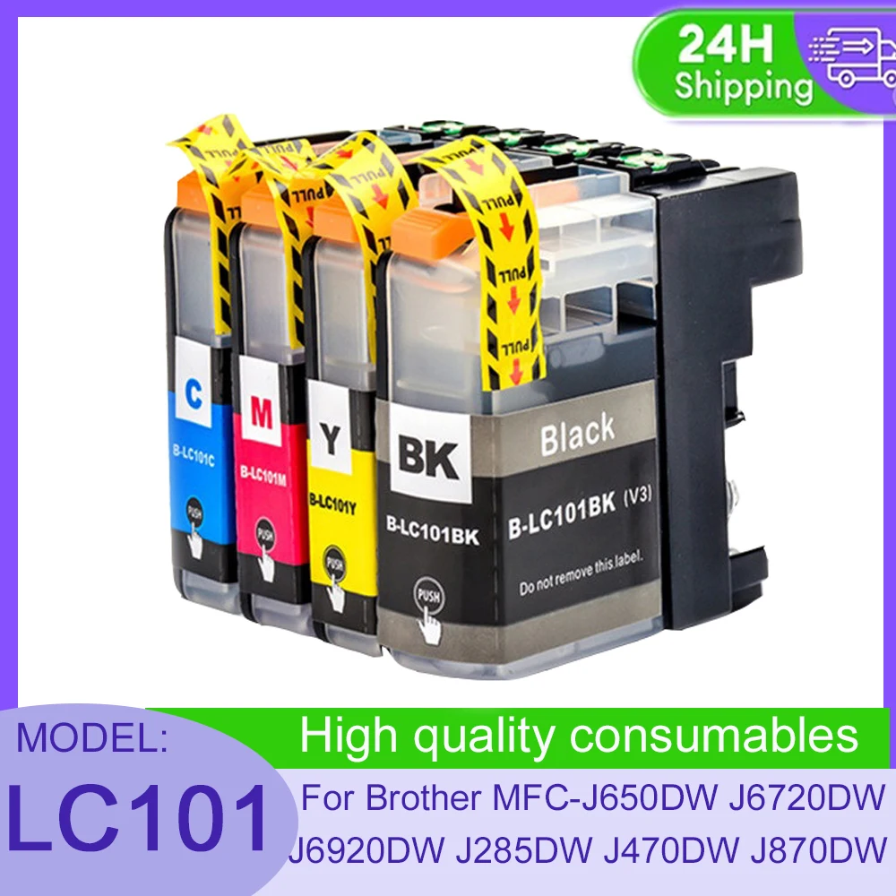 

Vilaxh LC103 LC101 LC-103 LC-101 Compatible Ink Cartridge For Brother MFC-J650DW J6720DW J6920DW J285DW J470DW J870DW J875DW