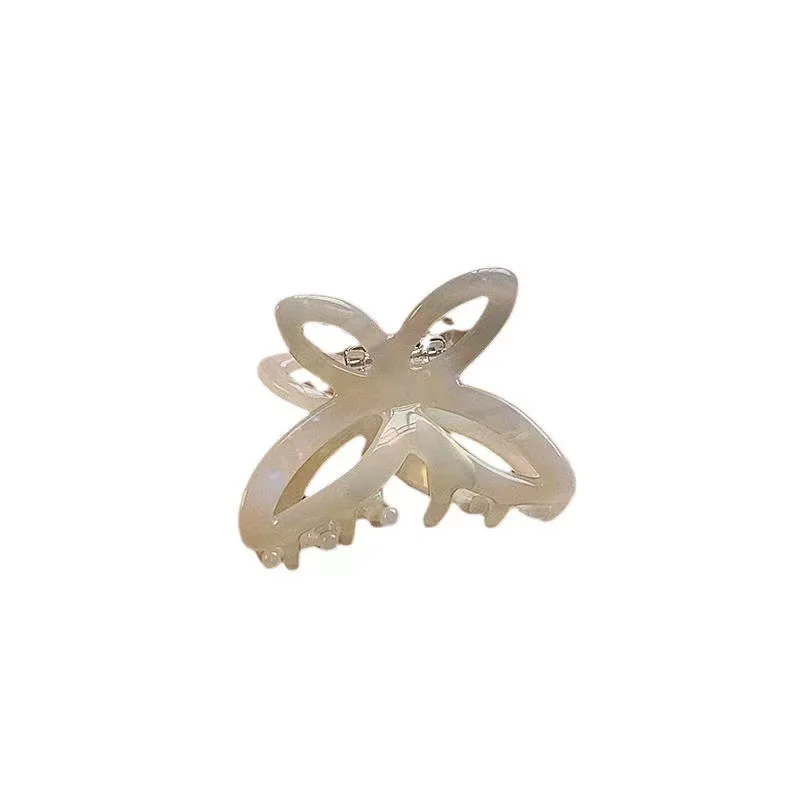 1PC High Color Value Romantic Spring Color Acetate Butterfly Grab Clip Temperament Aesthetic Hollow Bow Hair Clip Back of Head H