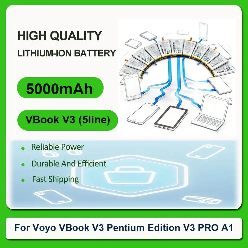 Battery For Voyo VBook V3 Pentium Edition PRO A1 I8 Max 2-wire V1 buke