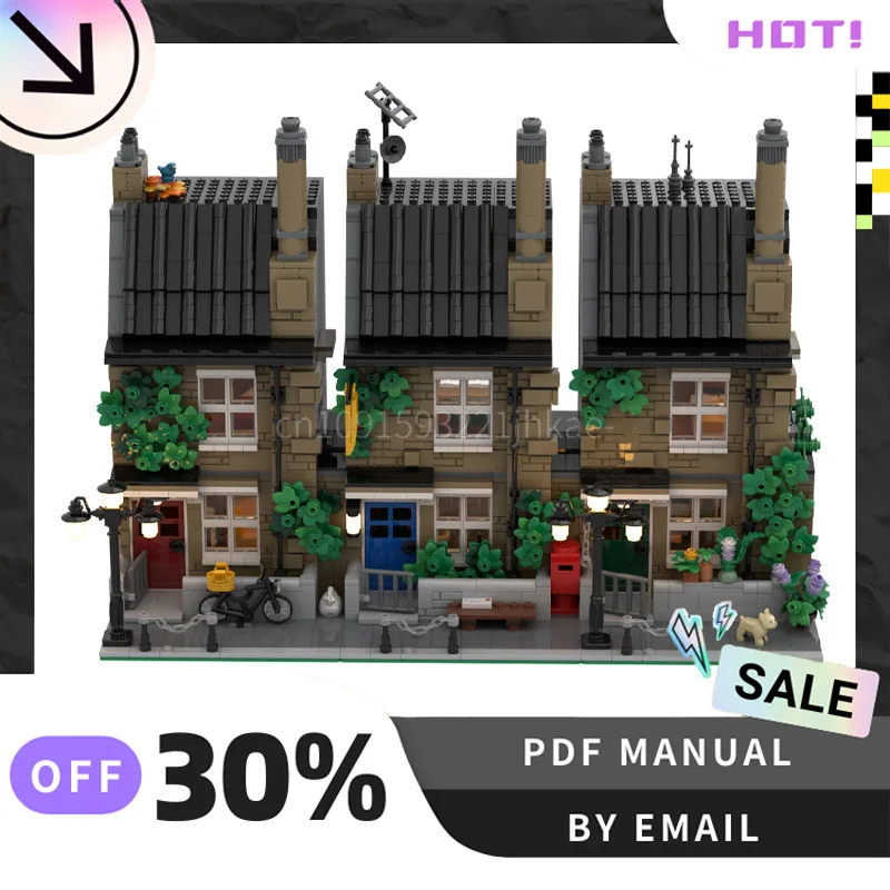 [3717 ชิ้น] ชุดตัวต่อสร้างบ้านแบบมีระเบียง ชุดตัวต่อสร้างสรรค์ STEM ของเล่นเสริมพัฒนาการ DIY ชุดแบบจำลองก่อสร้าง ของขวัญวันเกิด