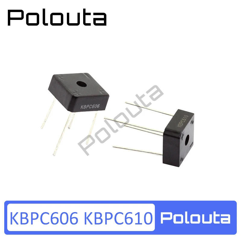 Polouta Kbpc610 Kbpc606 6A Rectifier Bridge Skateboard Support Bridge Rectifier Supper Capacitor Protection Board Sockets Gold