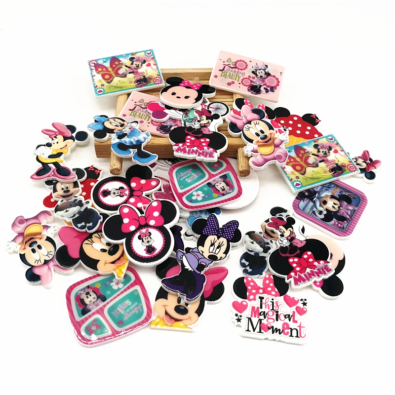 25pcs/lot  movie character flatback Minnie mouse resin planars for key chains making 6