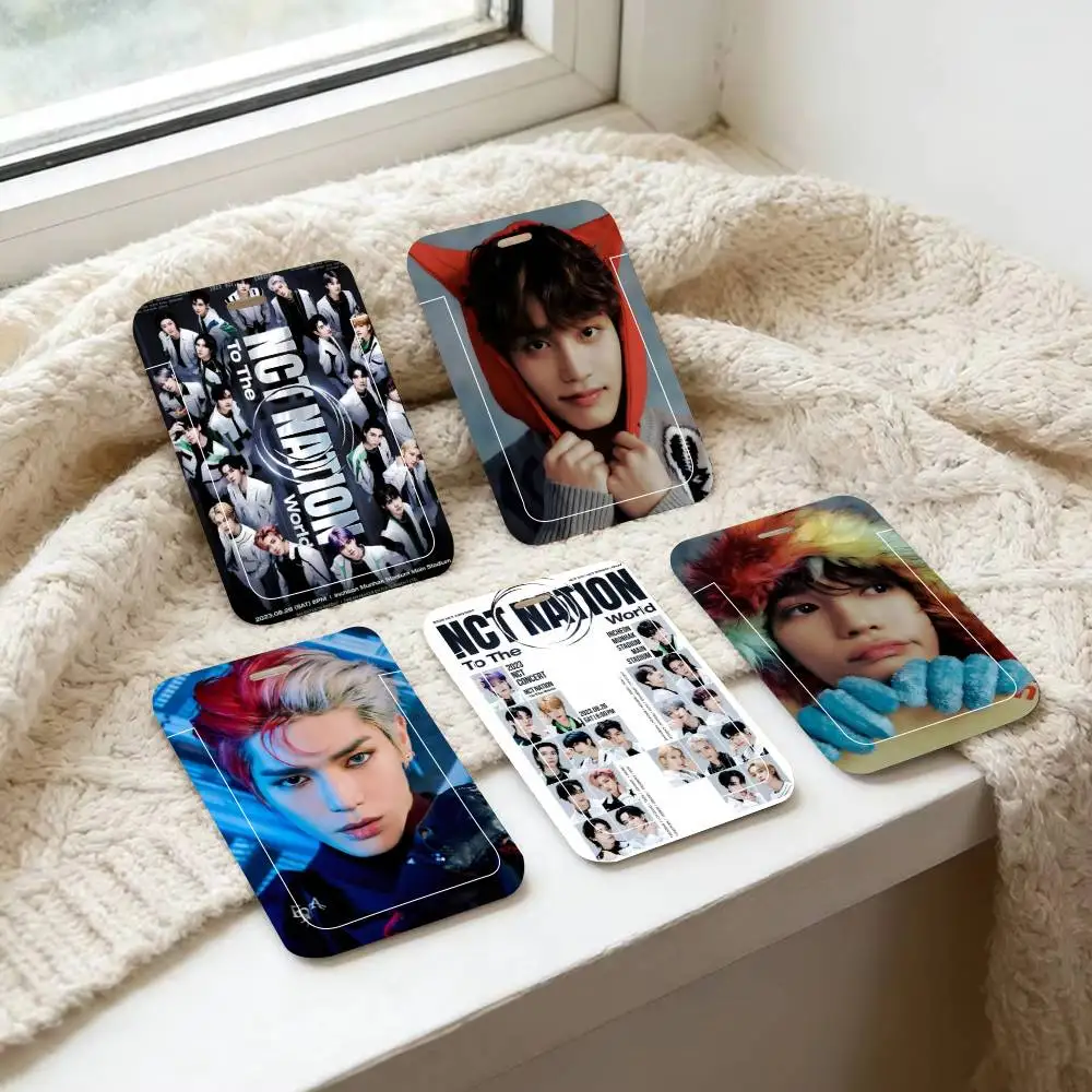 Porta Tarjetas de Identificación Kpop N-NCT 127 Dream con Cordón, Fundas para Tarjetas de Trabajo, Porta Tarjetas de Autobús para Estudiantes y Niños