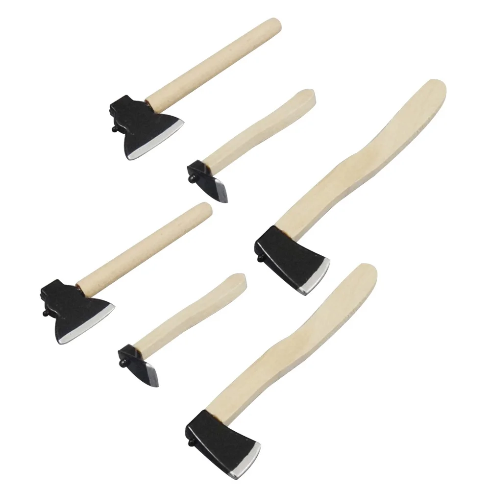 

2 Sets Miniature Wooden Garden Tool Set, Diy Mini House Crafts For Kids, Lightweight Wood Alloy Simulation Tools, Mini House