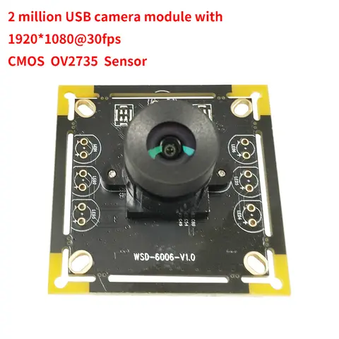 OV2735, 1080P USB 카메라 모듈, 30fps,2MP 1920x1080 HD, 라즈베리 파이 PC 안드로이드 얼굴 인식, UVC 호환