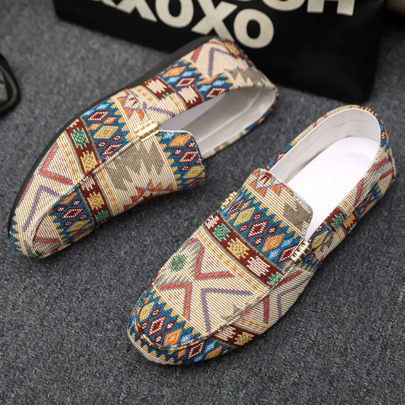 YRZL Non Slip Loafers Men Casual Shoes Summer Walking Shoes Breathable Lightweight Sneakers Comfortable Driving Flats Lazy Shoes