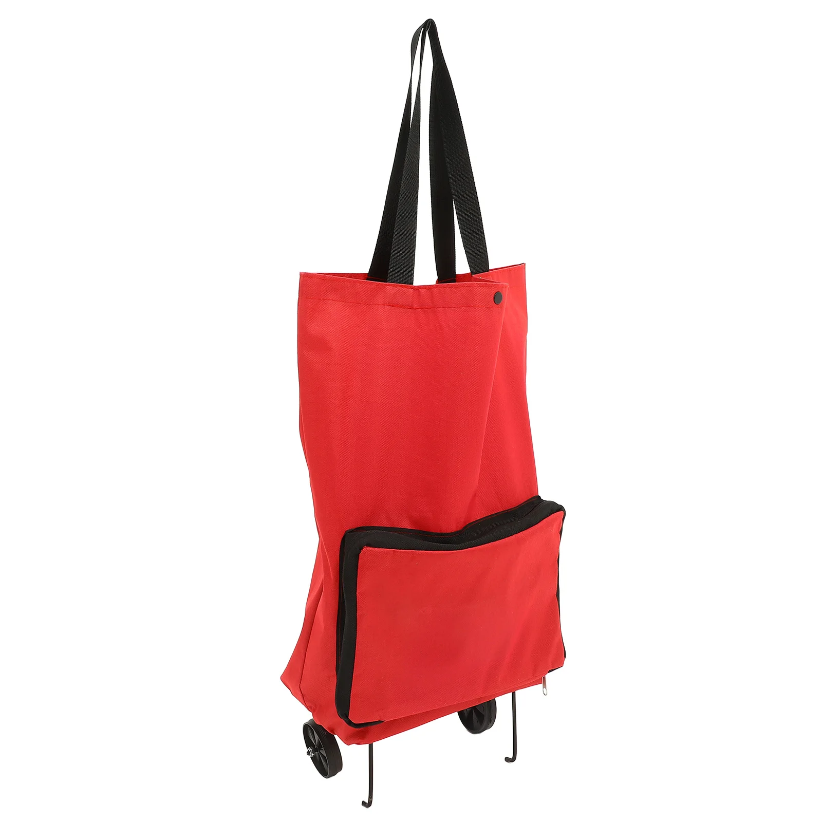 

Oxford Cloth Storage Bag Cart with Wheels Shopping Portable Folding on Lightweight