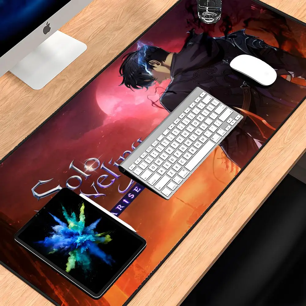 Anime Solo Leveling Mousepad HD Printing Computer Gamers Locking Edge Non-slip Mouse Pad XXL90x40cm Keyboard PC Desk Pad