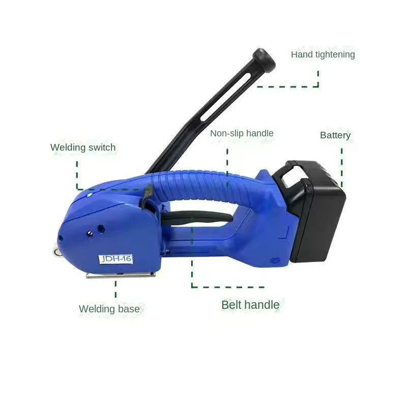 Semi-Automatic Portable Baling Machine Electric Strapping Rechargeable Packing Machine Banding Tools for 13-16Mm PP PET Belts