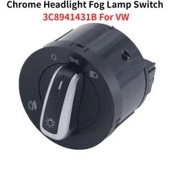 3C8941431B Chrome Headlight Fog Lamp Switch For VW 3C8 941 431B