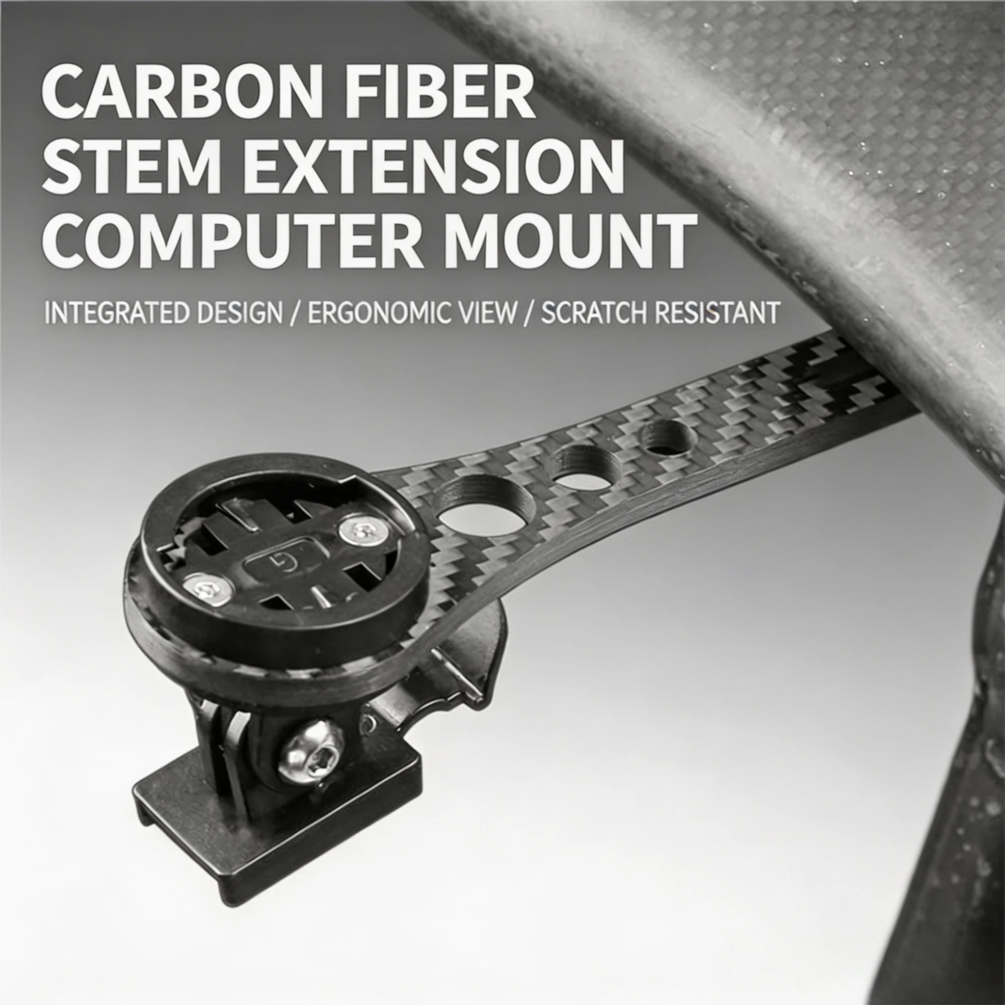 Carbonfaser-Fahrradcomputerhalterung Lenkerverlängerungshalterung Fahrrad-GPS-Computerhalter für MTB Rennrad Fahrradzubehör