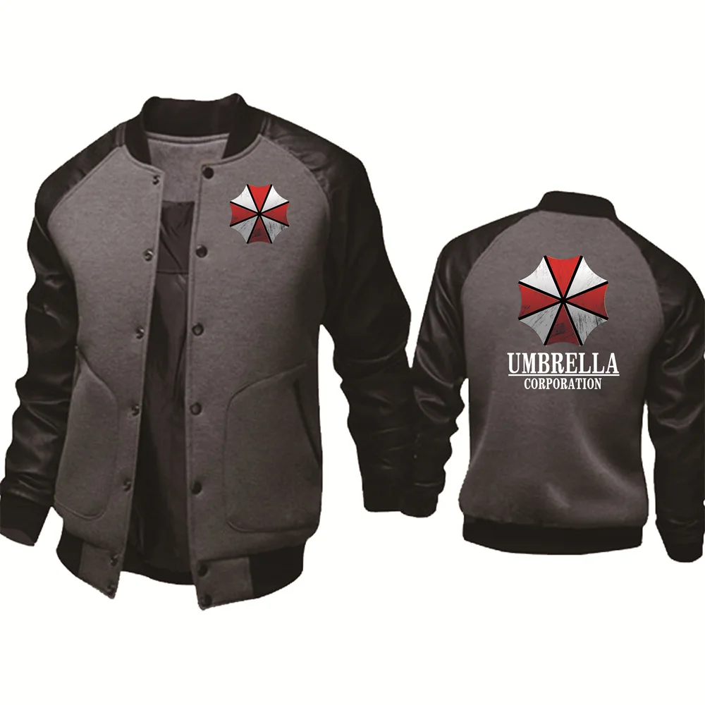 Spring Autumn Men\'s Jacket Umbrella Corporation Print Splicing Sportswear High Quality Fashion Men\'s Baseball Uniform Men\'s top