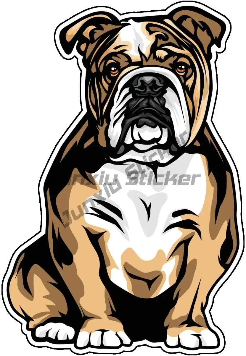 Bulldog Vinyl self-adhesive Decal - Dog Breed Bumper Sticker - for Laptops Tumblers Windows Cars Trucks Walls Decor Decal