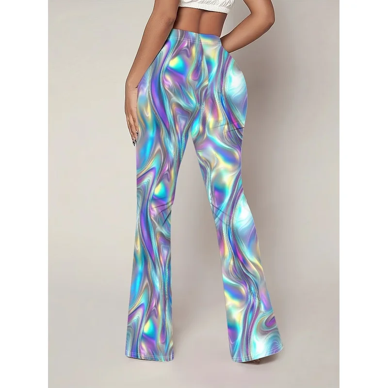 Cool style printed flared pants, suitable for 7-16 year old teenagers' street casual wear