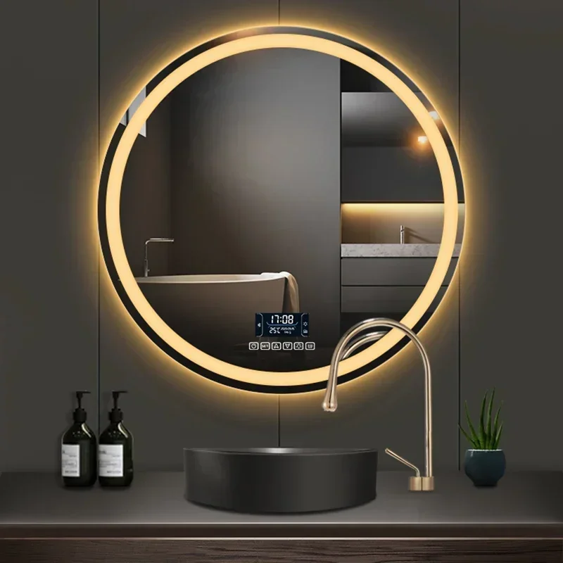 Bathroom Make Up Mirror With Led Light Wall Mounted Large Cosmetic Mirror Maiden Smart Espelho Para Banheiro Decorative Wall