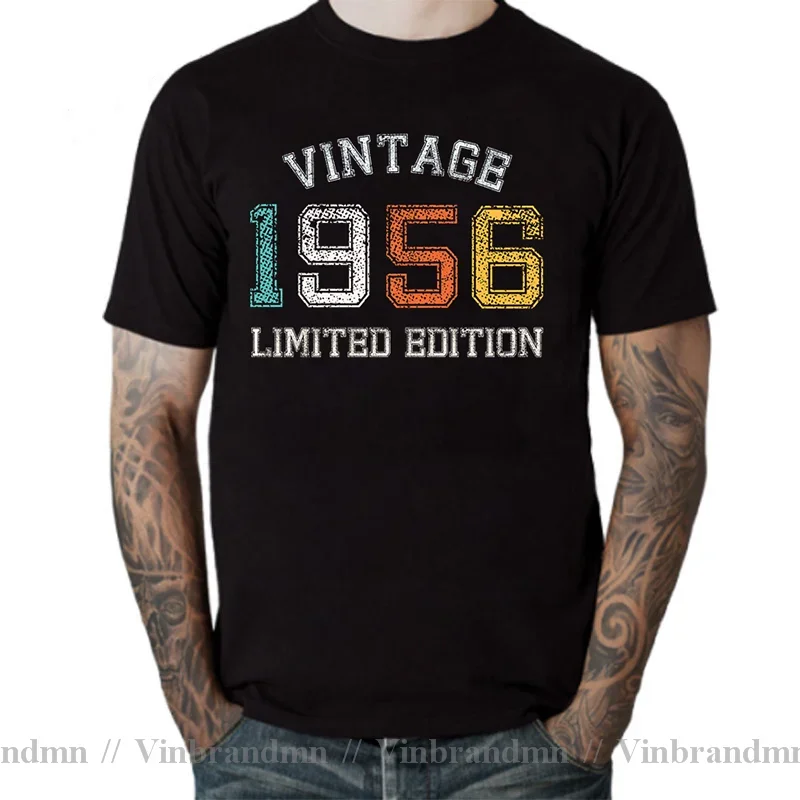 Vintage 1956 Limited Edition T Shirt Father's Day Present Tshirt Classic DAD Birthday Gift Tee Shirt Retro Made in 1956 T-shirts