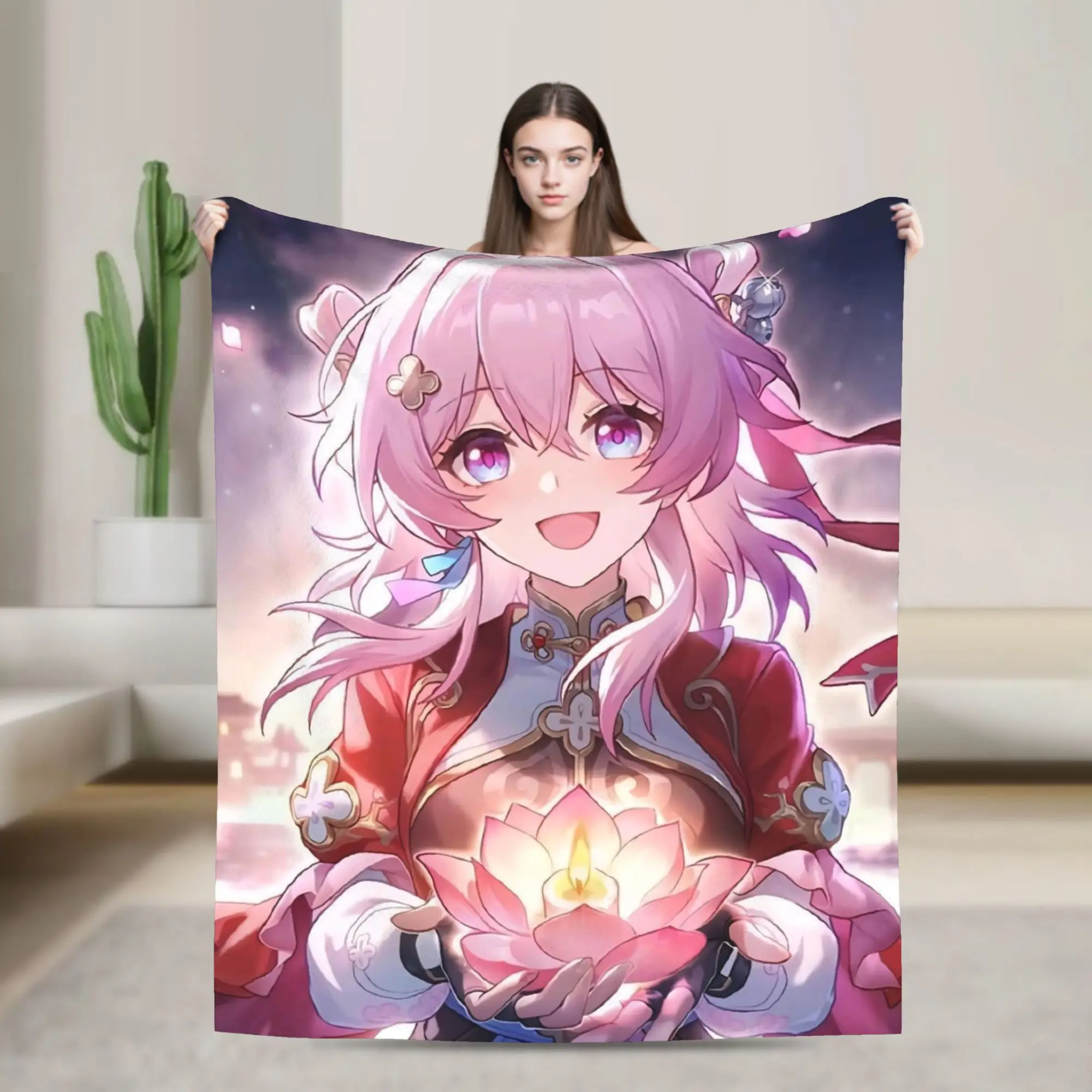 Super Soft Honkai Star Rail Throw Blanket Premium Fleece Flannel Lightweight  Bed Blanket Cozy Plush Blankets All Season Use
