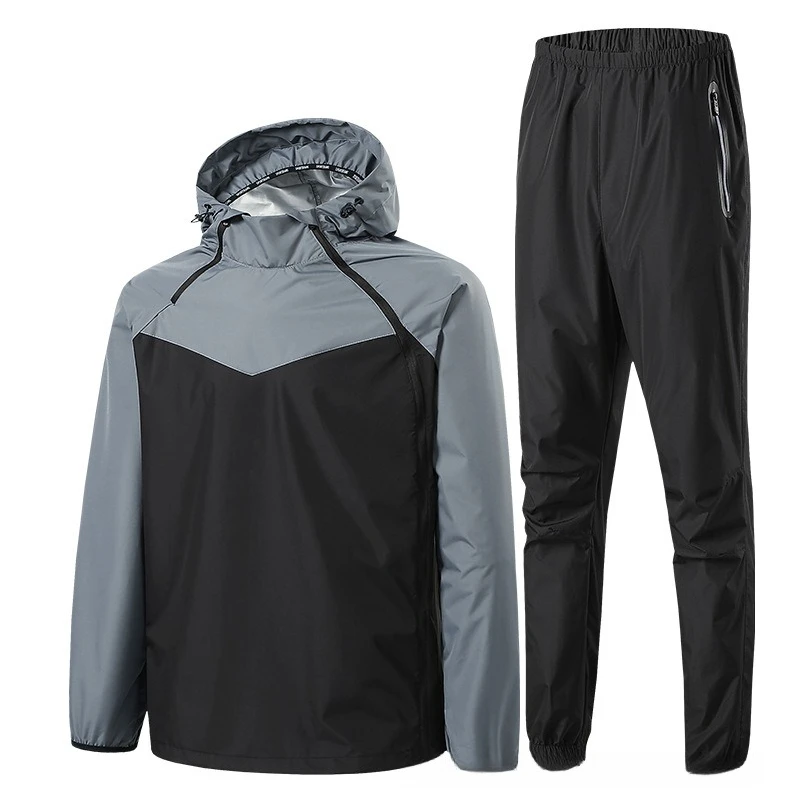 Men's Sport Sweat Suit Jogging 2-Piece Sportswear Running Set Breathable Jacket and Pants Camping Cycling Training Men Clothing