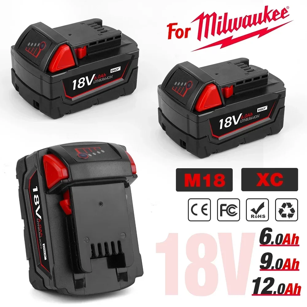 

100% Оригинальный аккумулятор для Milwaukee 48-11-1815 M18B2 M18B4 M18B5 M18B M18B9 M18BX