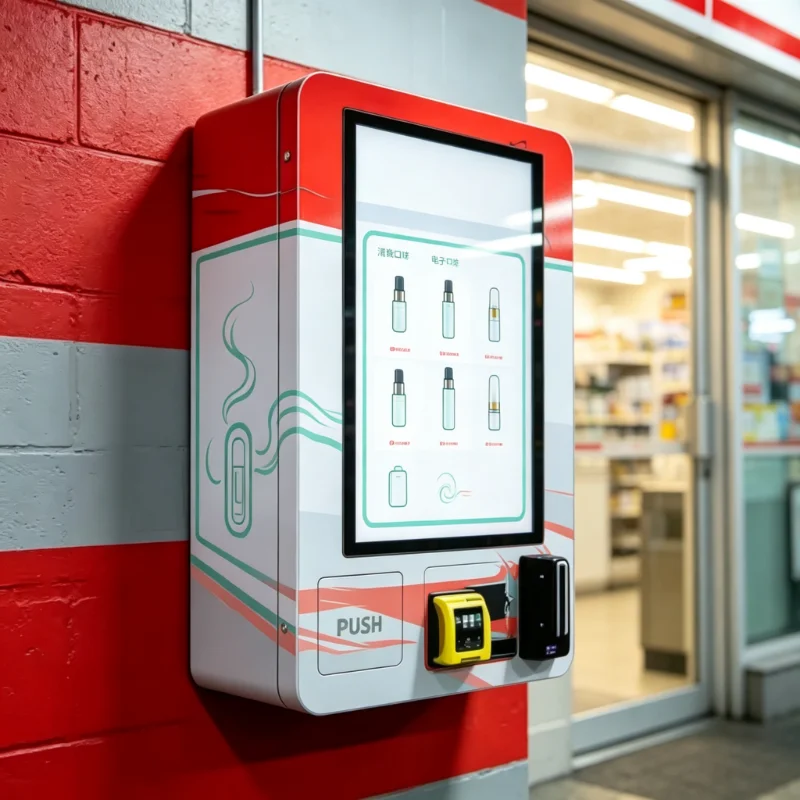 Space‑Saving Wall‑Installed Self‑service Vending Unit, Custom 32‑Inch Touch‑screen, Accept Cash and Card Payments for Vapes