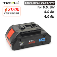 TPCELL 4AH/5AH For BOSCH Professional 18V 21700 Battery ProCORE 18V Li-ion Replacement for BAT609 BAT618 with bms