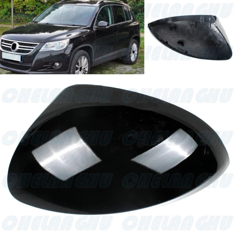 

Left Side black painted Rear Mirror Housing Cover Cap for VW Tiguan 2008 2009 2010 2011 2012 car accessories