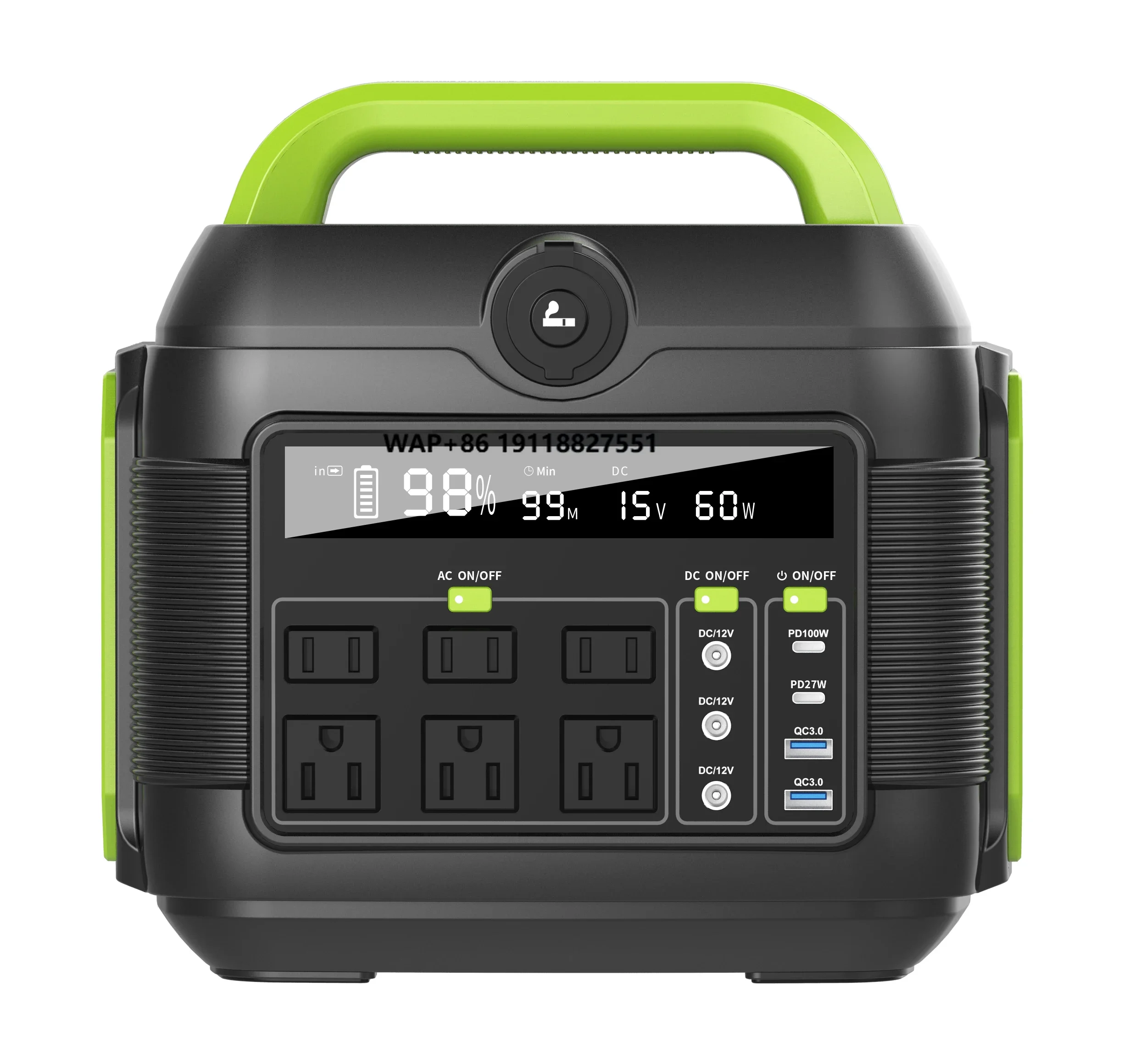 

Портативная солнечная электростанция (LiFePO4) 110В/220В, 200Вт-2000Вт, для улицы