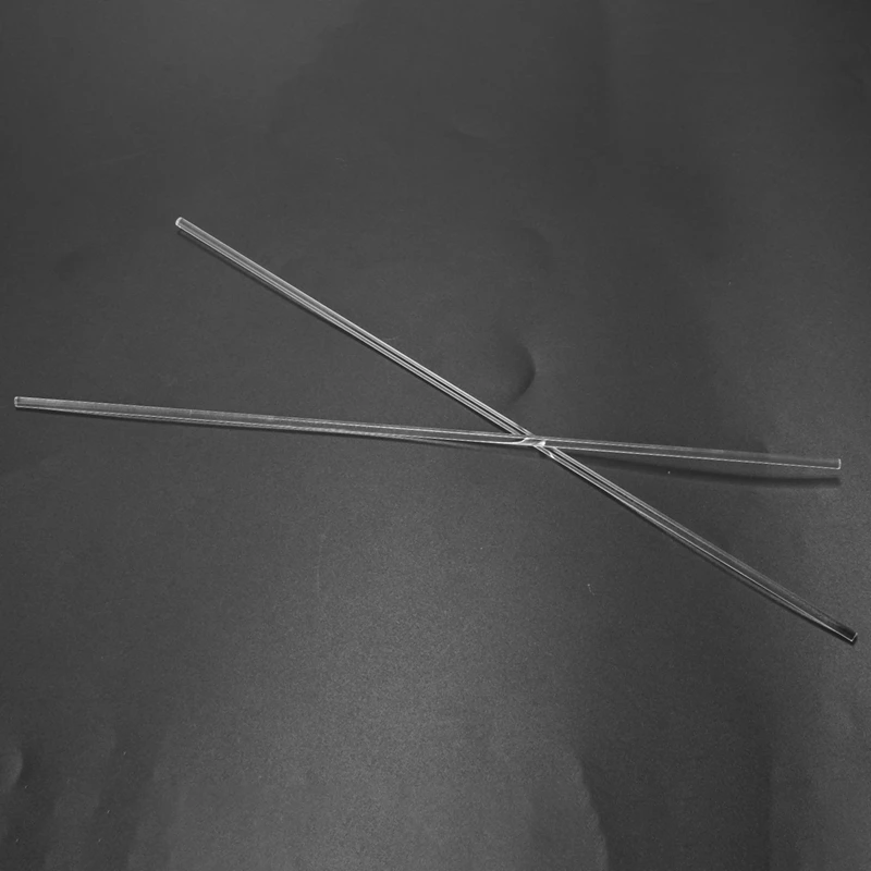 ABHU 3 мм x 250 мм круглой формы, твердый акриловый стержень, экструдированный стержень из ПММА, прозрачный, 2 шт.