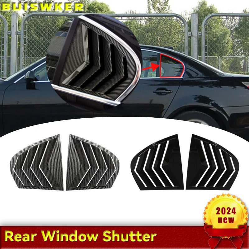 

Car Rear Window Shutter Cover Trim Window Louver Side Vent Trim For BMW 5 Series E60 2004-2010 Auto Accessories Gloss Black