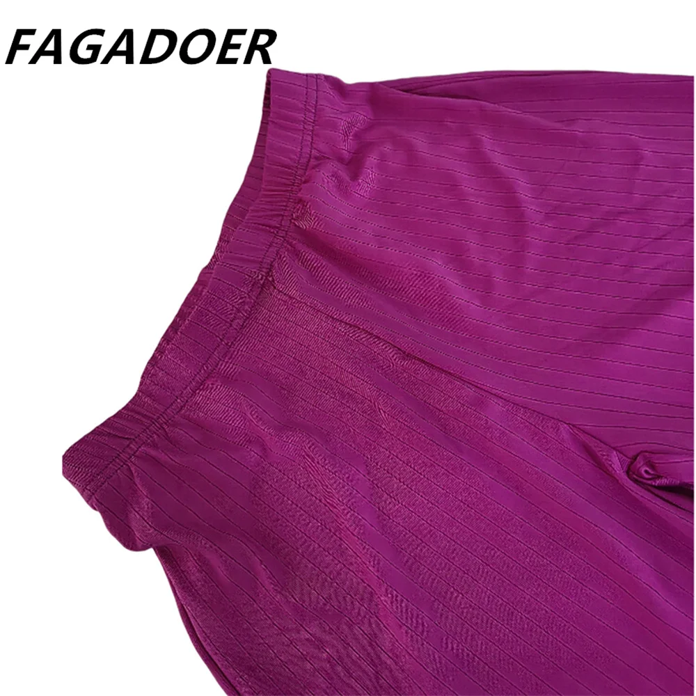 FAGADOER Sexy Deep V Drawstring Two Piece Sets For Women Deep V Sleeveless Slim Top And Pants Outfits Female 2pcs Clothing 2024