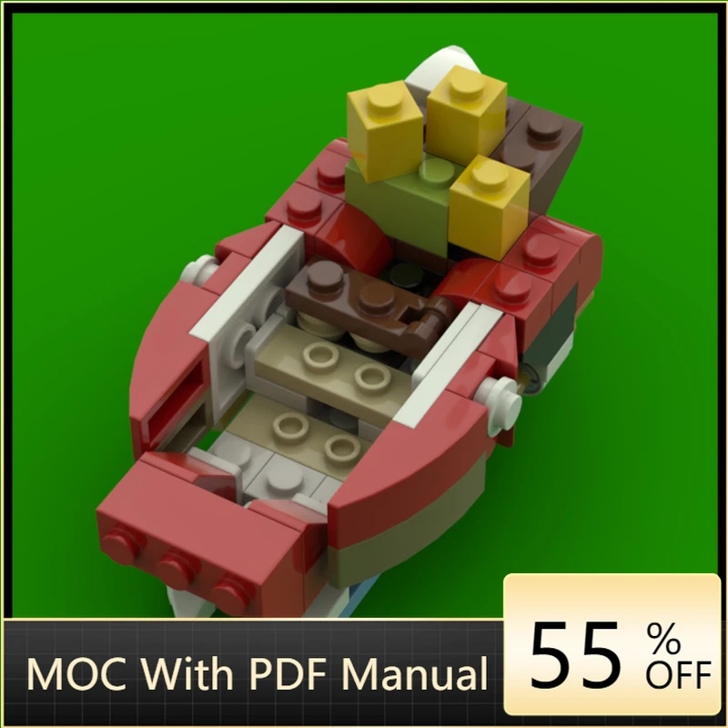 

73 Parts Mini Santa's Sleigh MOC Custom Building Blocks Model DIY Creative Assembly Children Toys Set Birthday Christmas Gifts