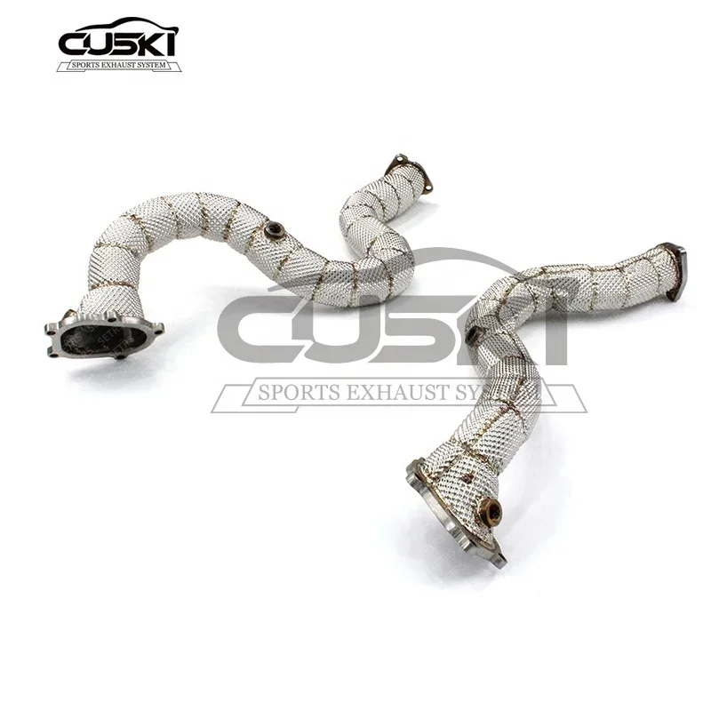 High Flow Exhaust  Downpipe Applicable to AUDI RS6 C7 4.0T 2013-2018 quality Stainless Steel Exhaust auto parts Exhaust system