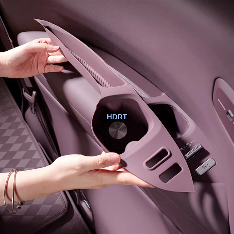 For XPeng GX 2026 + Car Styling Three Row Water Cup Storage Box Armrest Groove Anti Slip Mat Organizer Tray Cover Accessories