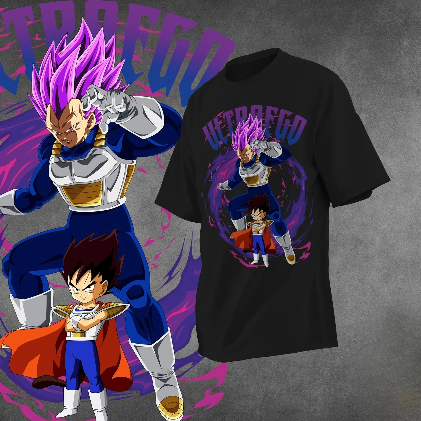Summer # Dragon Ball # Nostalgic Wufan Evolution Road # Large Loose Breathable Cotton Street Men's and Women's T-shirts