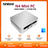 Ninkear N4 Mini PC AMD Ryzen 5 4600H up to 4.2 GHz 16GB DDR4 512GB SSD WiFi 6 BT 5.2 8K 3 Screen Windows 11 Ready Barebone Com