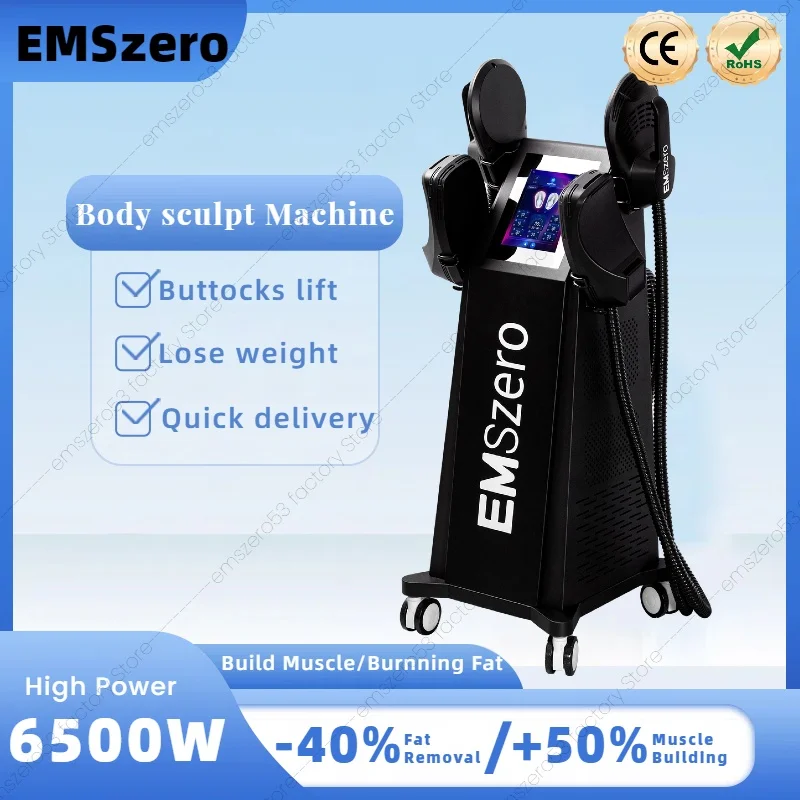 

6500W RF EMS Sculpt Machine New EMSzero Body Sculpting Muscle Stimulation Fat Slimming 15 Electromagnetic Weight Loss Technology