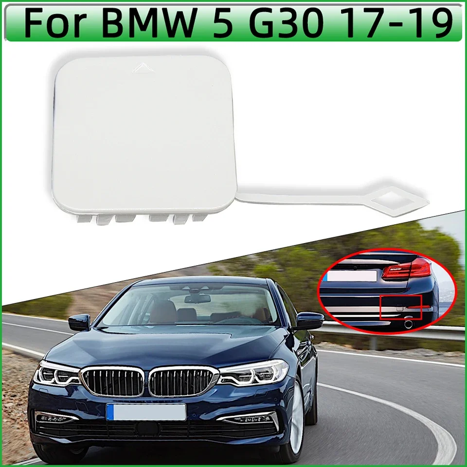 

Car Rear Bumper Tow Hook Eye Cover Cap For Bmw 5 2017 2018 2019 G30 G38 518 520 525 530 535 540#51117427448 Hauling Trailer Lid