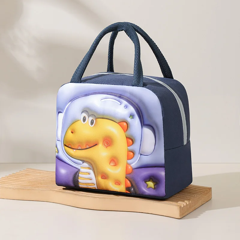 3D Cartoon Insulated Lunch Bags Cute Animal Handheld Bento Bag Reusable Aluminum Foil Thick Thermal Lunch Box Bag for Kids Girls