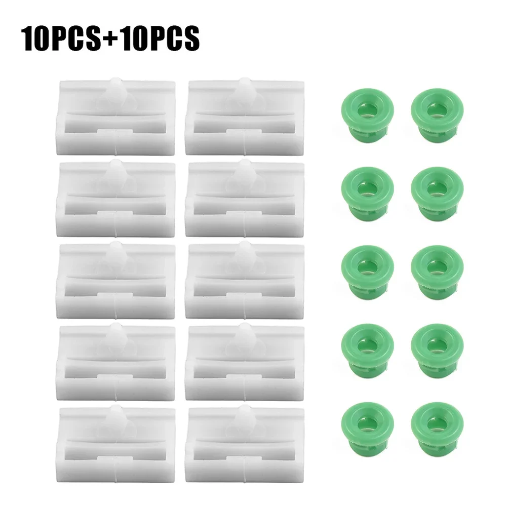 

Auto Accessories 10x Side Sill Skirt Clips+10x Rocker Panel Moulding Clips For BMW E36 E46 E90 Green White Hight Quailtly