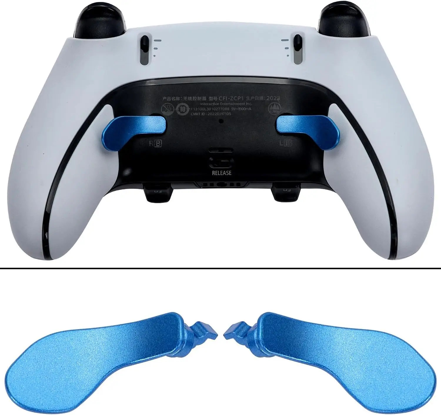 4 قطعة المجاذيف الخلفية المعدنية لوحدة تحكم PS5 DualSense Edge أزرار الزناد القابلة للتبديل ملحقات قبضة بديلة #6