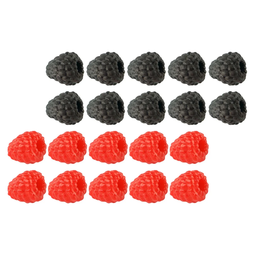 

20 Pcs Simulation Raspberry Faux Fruit Props Raspberries Emulated Model Artificial Decoration Home Ornament Strawberry