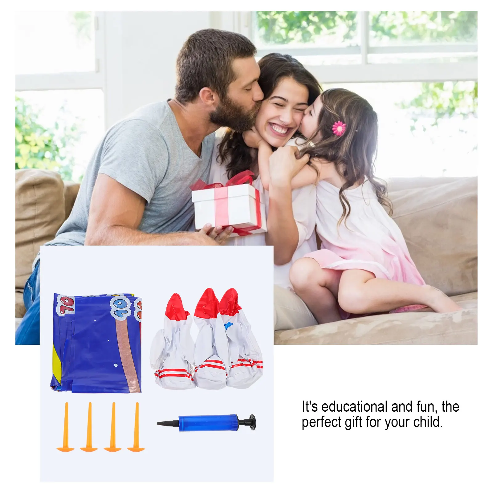 

Inflatable Rocket Sandbag Kids Toy Throwing Fun Outdoor Family Game