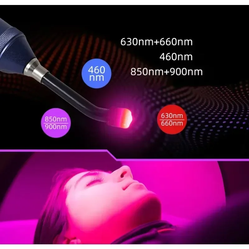 5 Wavelengths Infrared Red Led Light Skin Care Therapy Devices Sore Treatment Infrared Light Therapy Wand for Mouth