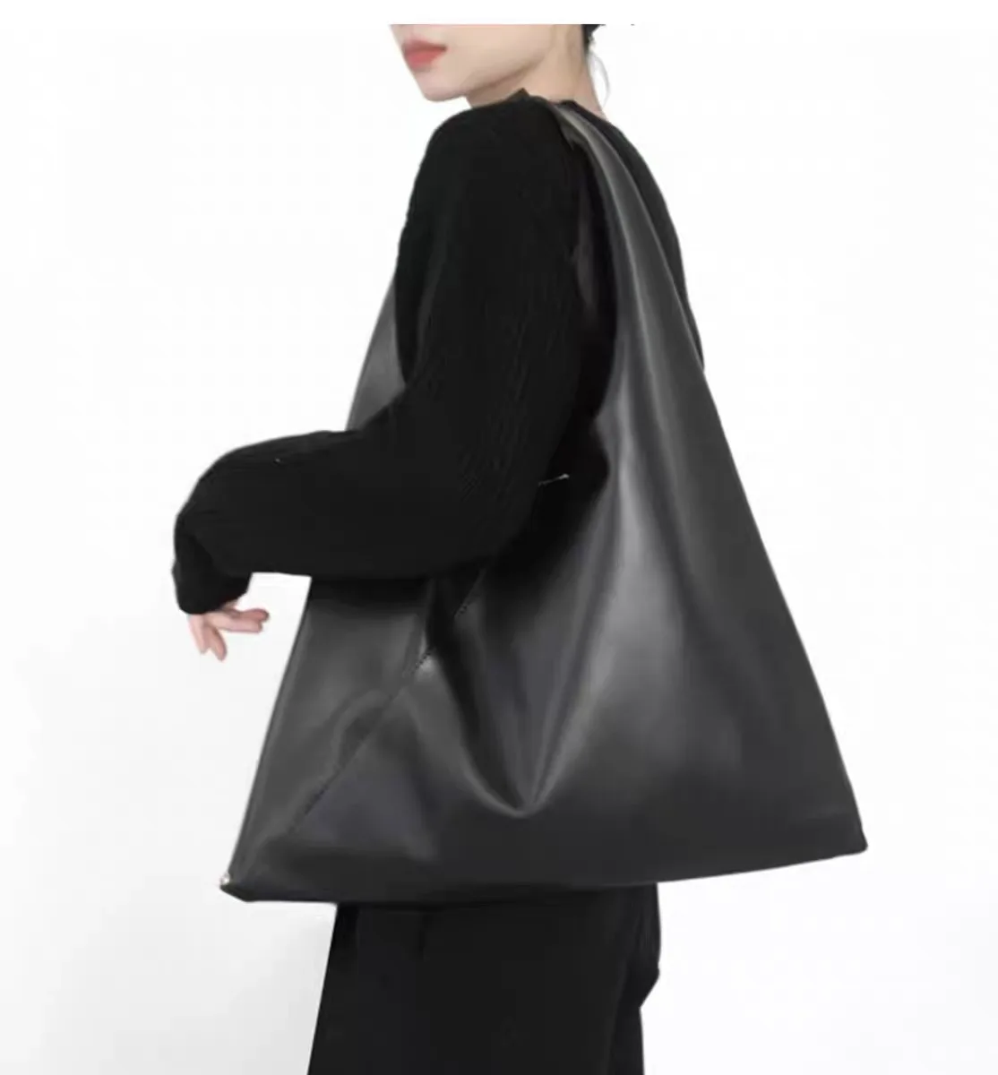 

Женская сумка-тоут MM6 Wind Small Leisure Sle из натуральной кожи, большая вместительная сумка для поездок на работу, сумка через плечо, сумка подмышку