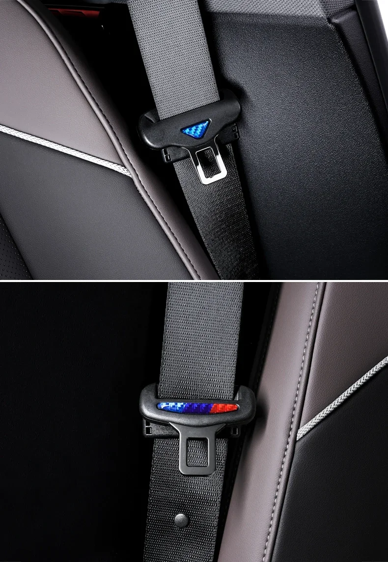 Echte Carbonfaser Sicherheitsgurtschnallen-Verkleidung Gurt-Aufkleber für BMW X3 G45 G48 2025 2026 Tuning Dekor Auto-Innenausstattung Zubehör – Detail 7