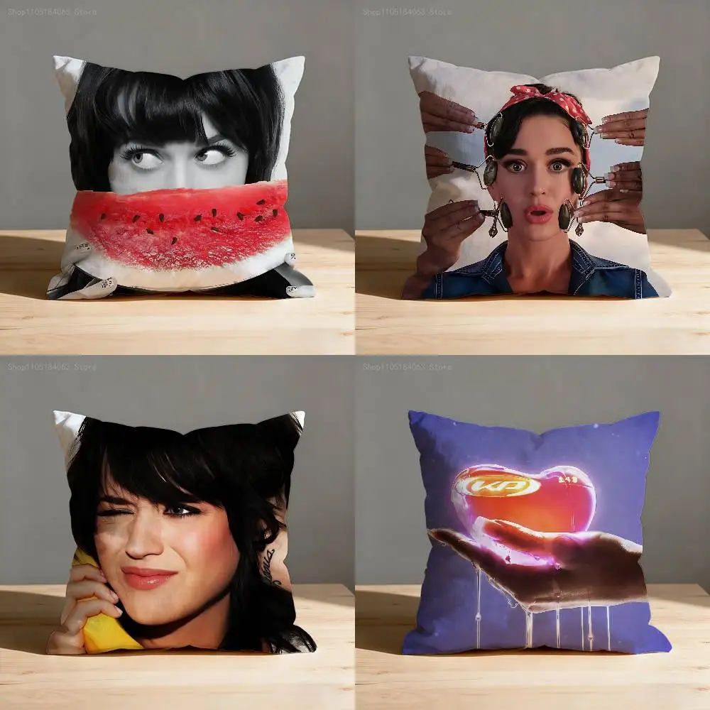

K-Katy P-Perry 143 bandaids Pillow Case For Sofa Decor Car Office Room Printing Cushion Cover Decorations and Protector