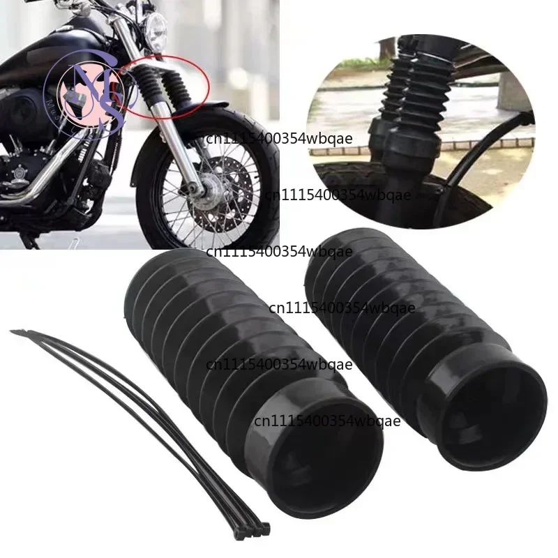 39mm Motorcycle Front Fork Boots Gators Rubber Protective Covers For Dyna FXD Sportster XL883 XL1200
